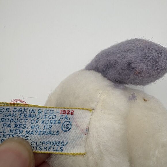 Vintage 80s Dakin purple and white 6" unicorn plush - Picture 4 of 5